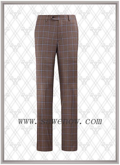 棕藍格紋西裝SWN84645西褲